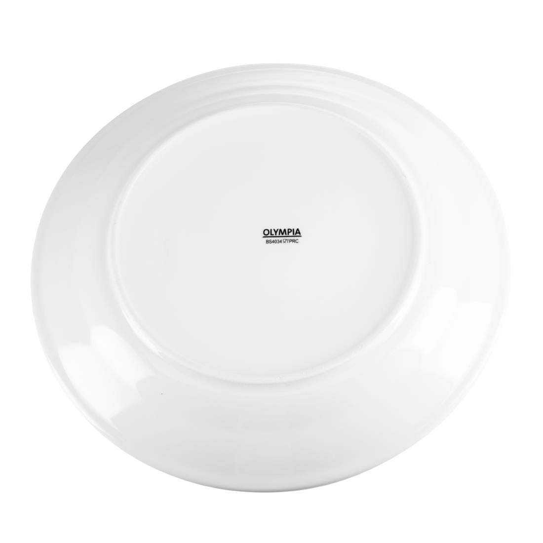 Olympia Whiteware Wide Rimmed Plates 310mm (6 Pack) - CB483