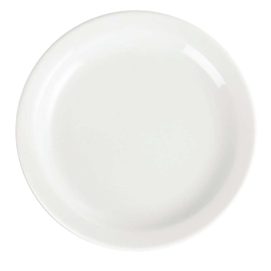 Olympia Whiteware Narrow Rimmed Plates 150mm (12 Pack) - CB486