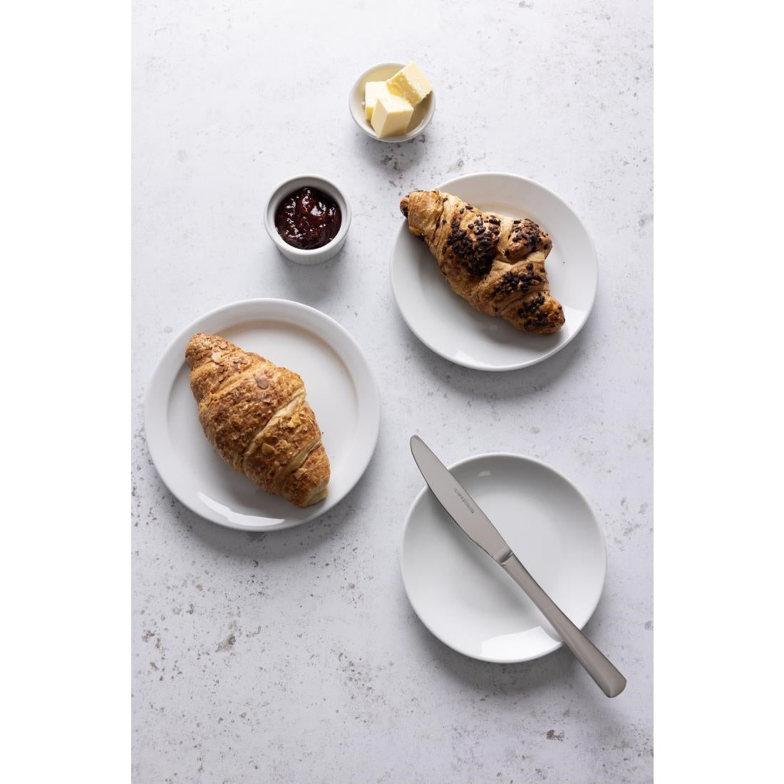 Olympia Whiteware Narrow Rimmed Plates 150mm (12 Pack) - CB486