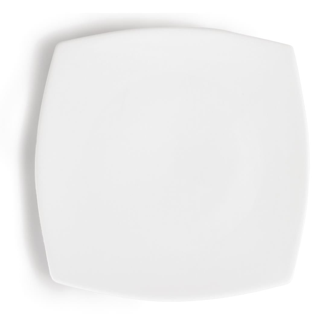 Olympia Whiteware Rounded Square Plates 270mm (6 Pack) - CB493