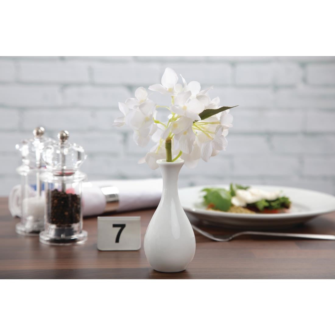 Olympia Whiteware Bud Vases - 125mm (12 Pack) - W437