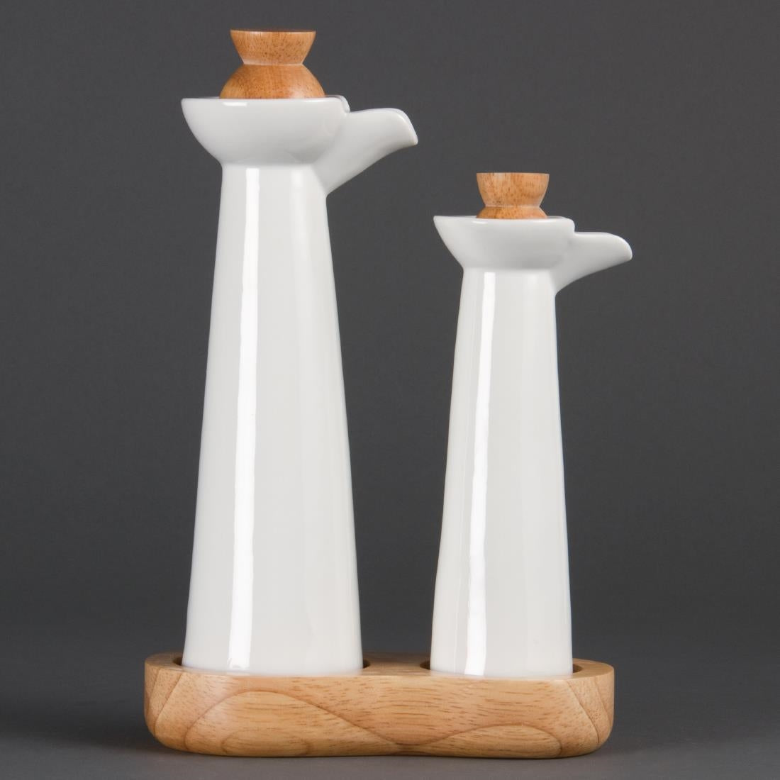 Olympia Whiteware Vinegar and Oil Bottle Set - CB705