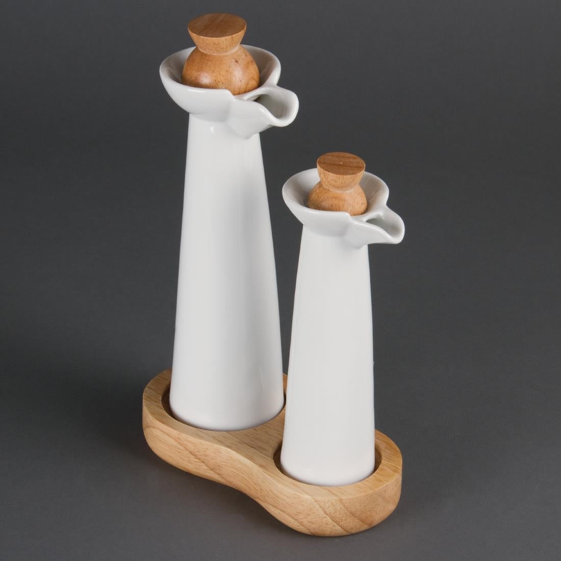 Olympia Whiteware Vinegar and Oil Bottle Set - CB705