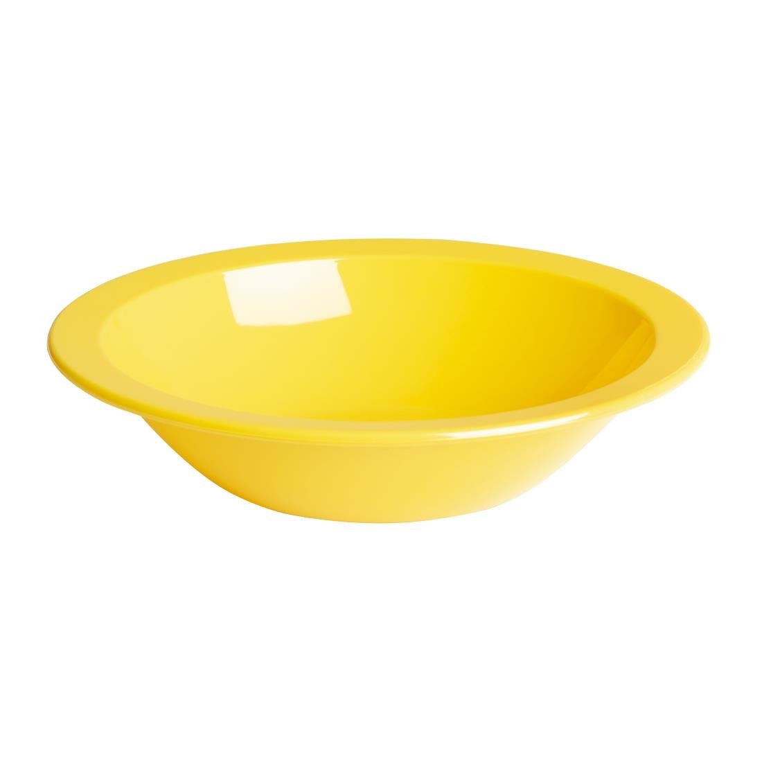 Olympia Kristallon Polypropylene Bowls Yellow 174mm (12 Pack) - CB771
