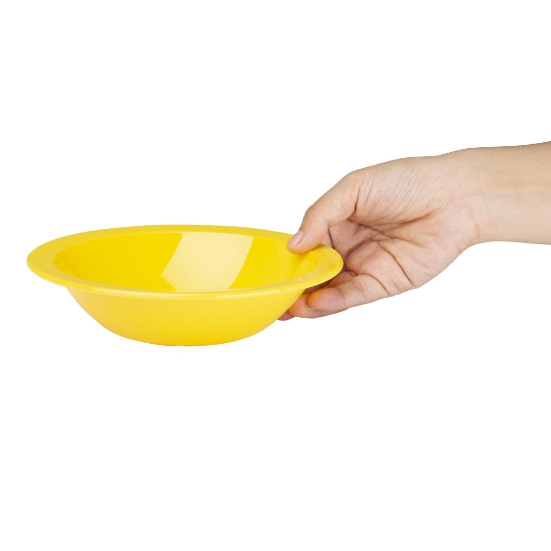 Olympia Kristallon Polypropylene Bowls Yellow 174mm (12 Pack) - CB771