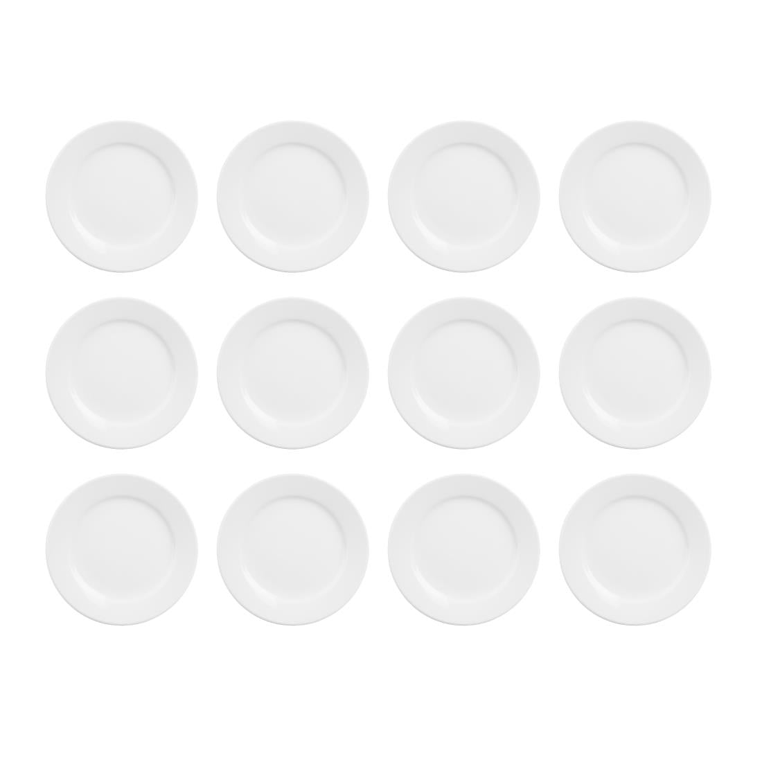 Olympia Athena Wide Rimmed Plates 165mm (Box 12) - CC206