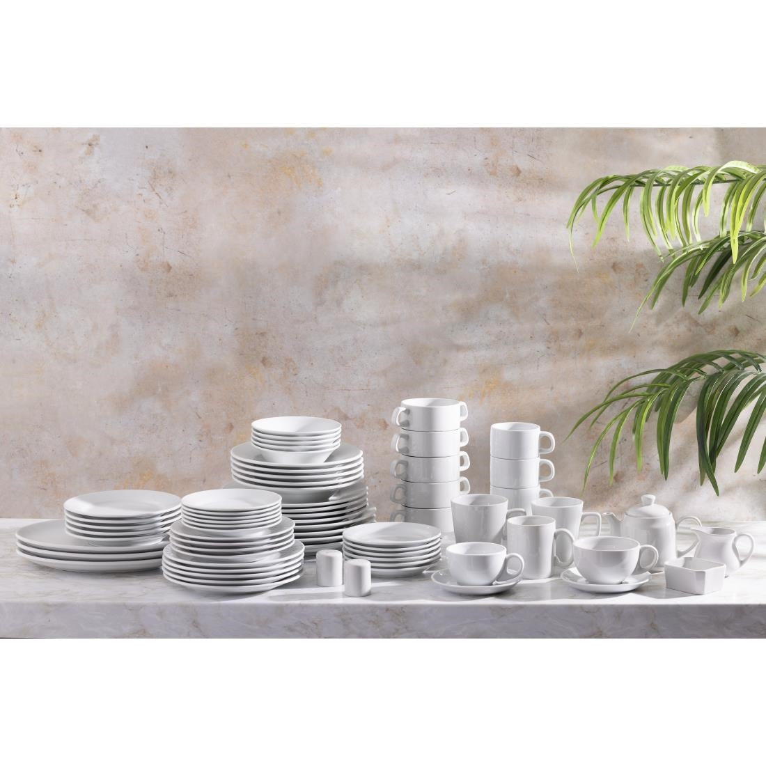 Olympia Athena Wide Rimmed Plates 165mm (Box 12) - CC206
