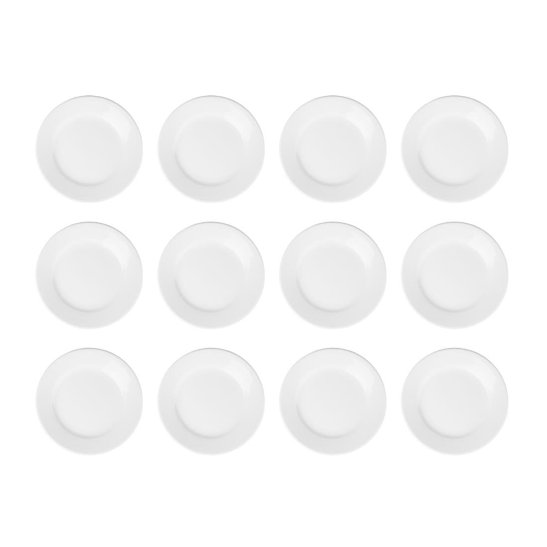 Olympia Athena Wide Rimmed Plates 203mm (Box 12) - CC207