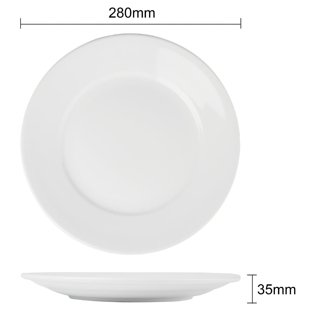 Olympia Athena Wide Rimmed Plates 280mm (Box 6) - CC210
