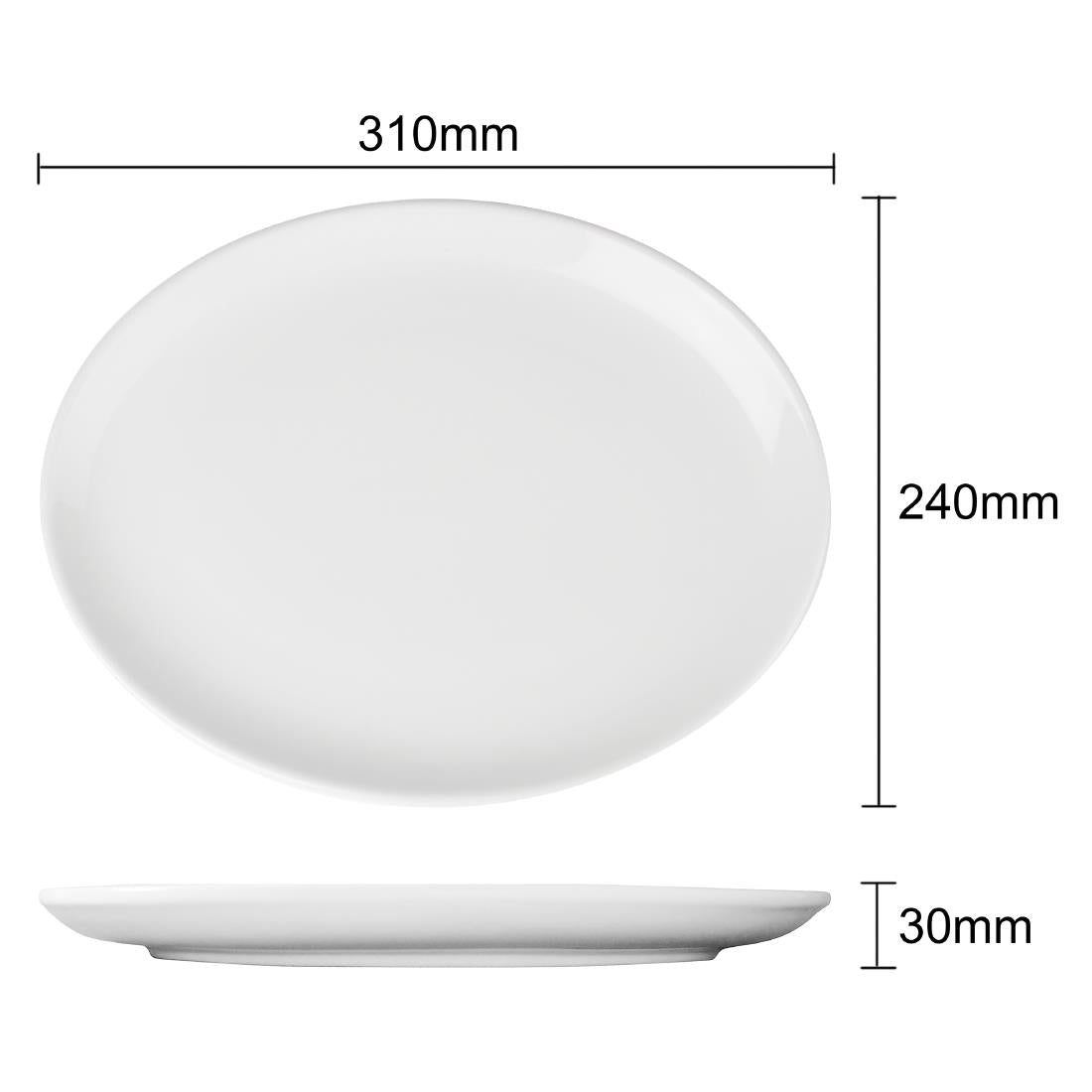 Olympia Athena Oval Coupe Plates (Box 6) - CC212