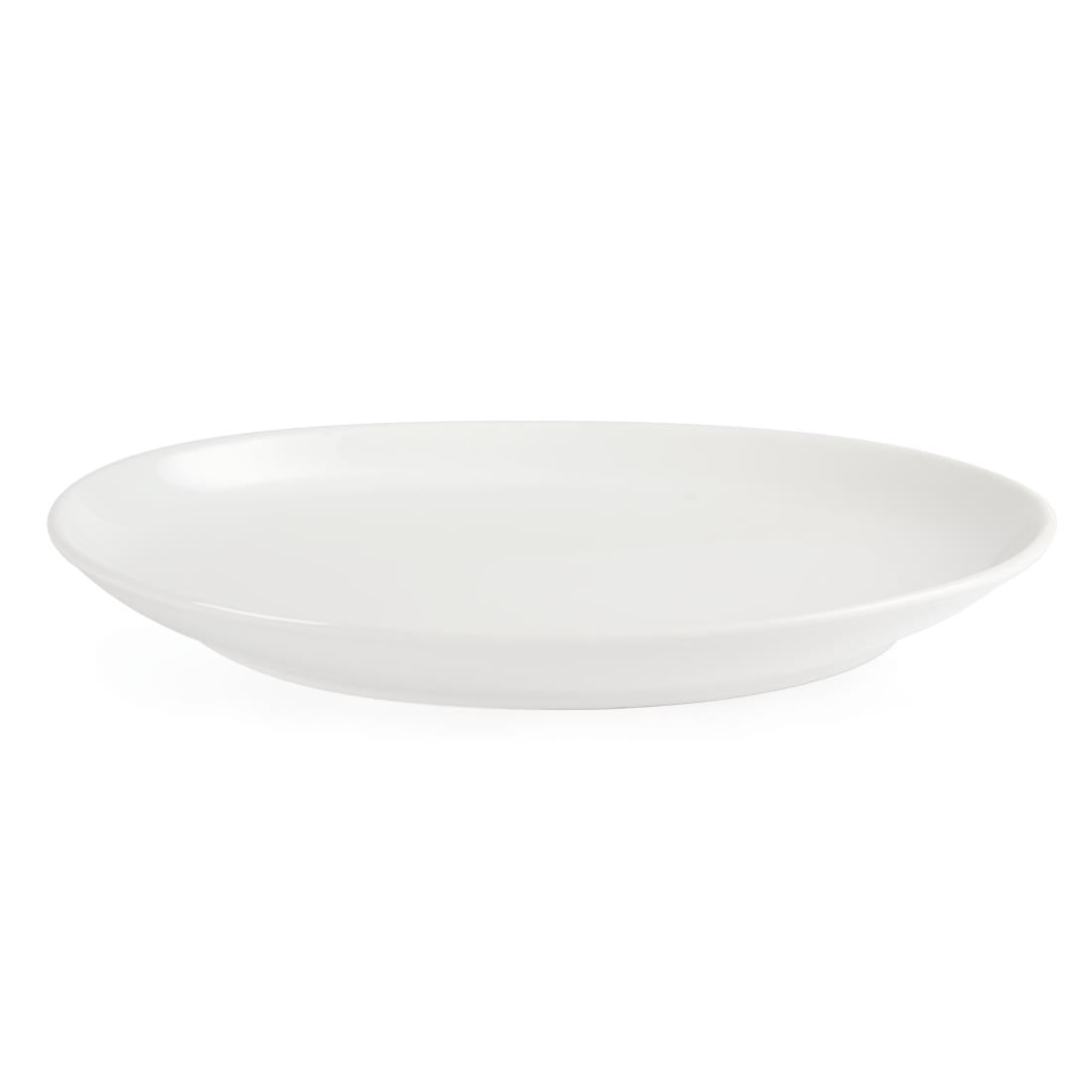 Olympia Whiteware French Deep Oval Plates 365mm (2 Pack) - CC891