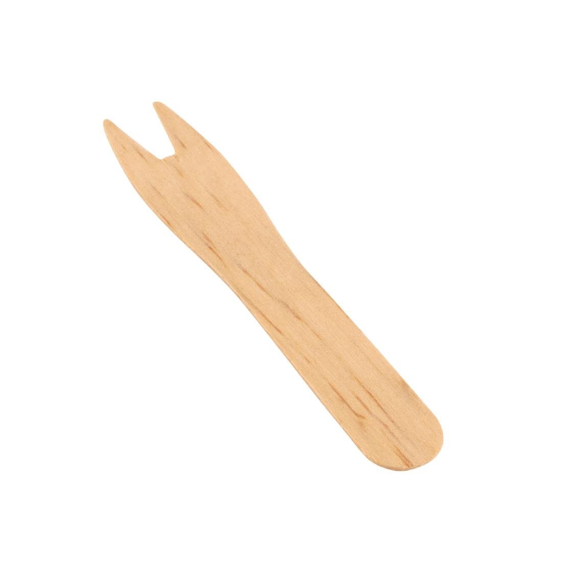 Fiesta Compostable Biodegradable Disposable Wooden Chip Forks (Pack of 1000) - CD901