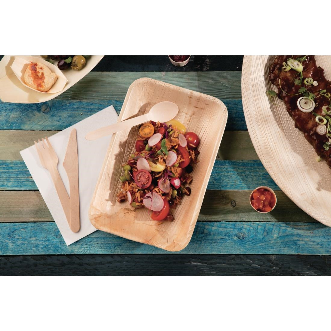 Fiesta Compostable Disposable Wooden Knives (Pack of 100) - CD902