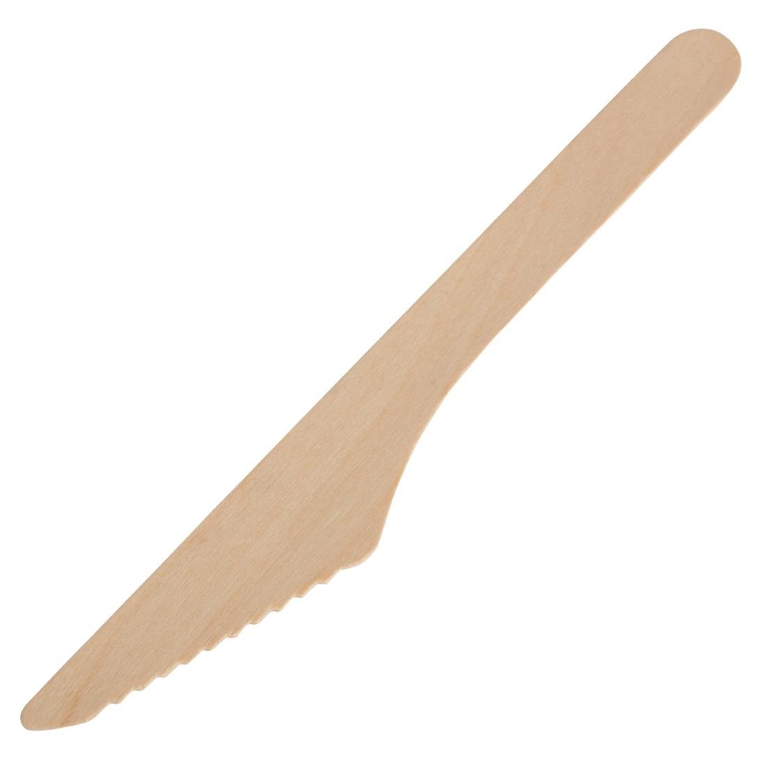 Fiesta Compostable Disposable Wooden Knives (Pack of 100) - CD902