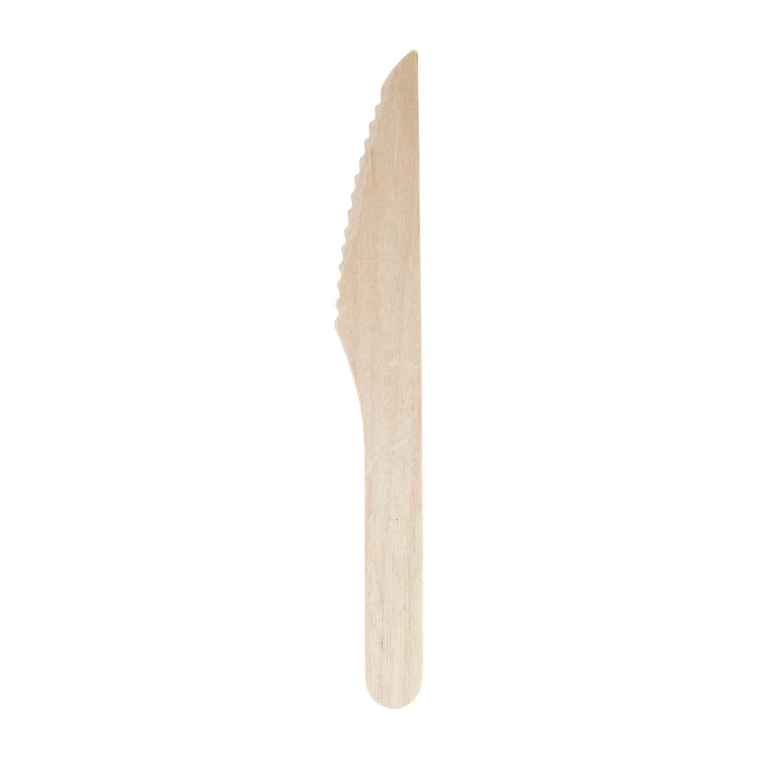 Fiesta Compostable Disposable Wooden Knives (Pack of 100) - CD902