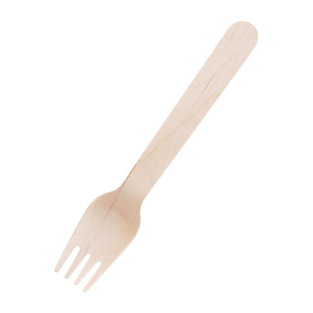 Fiesta Compostable Biodegradable Disposable Birch Wood Forks (Pack of 100) - CD903