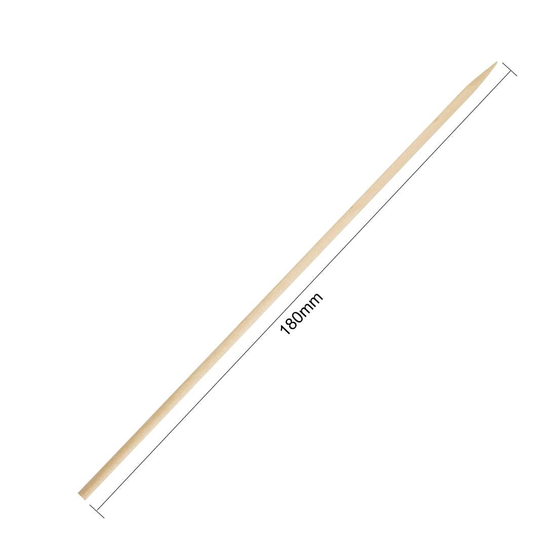 Fiesta Compostable Biodegradable Wooden Skewers 180mm (Pack of 200) - CD907