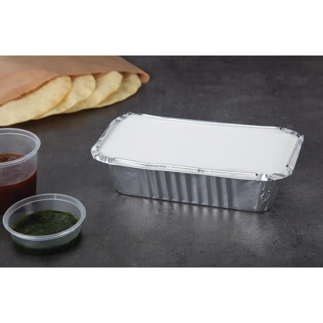 Fiesta Recyclable Waxed Lid for Large Foil Containers - CD952