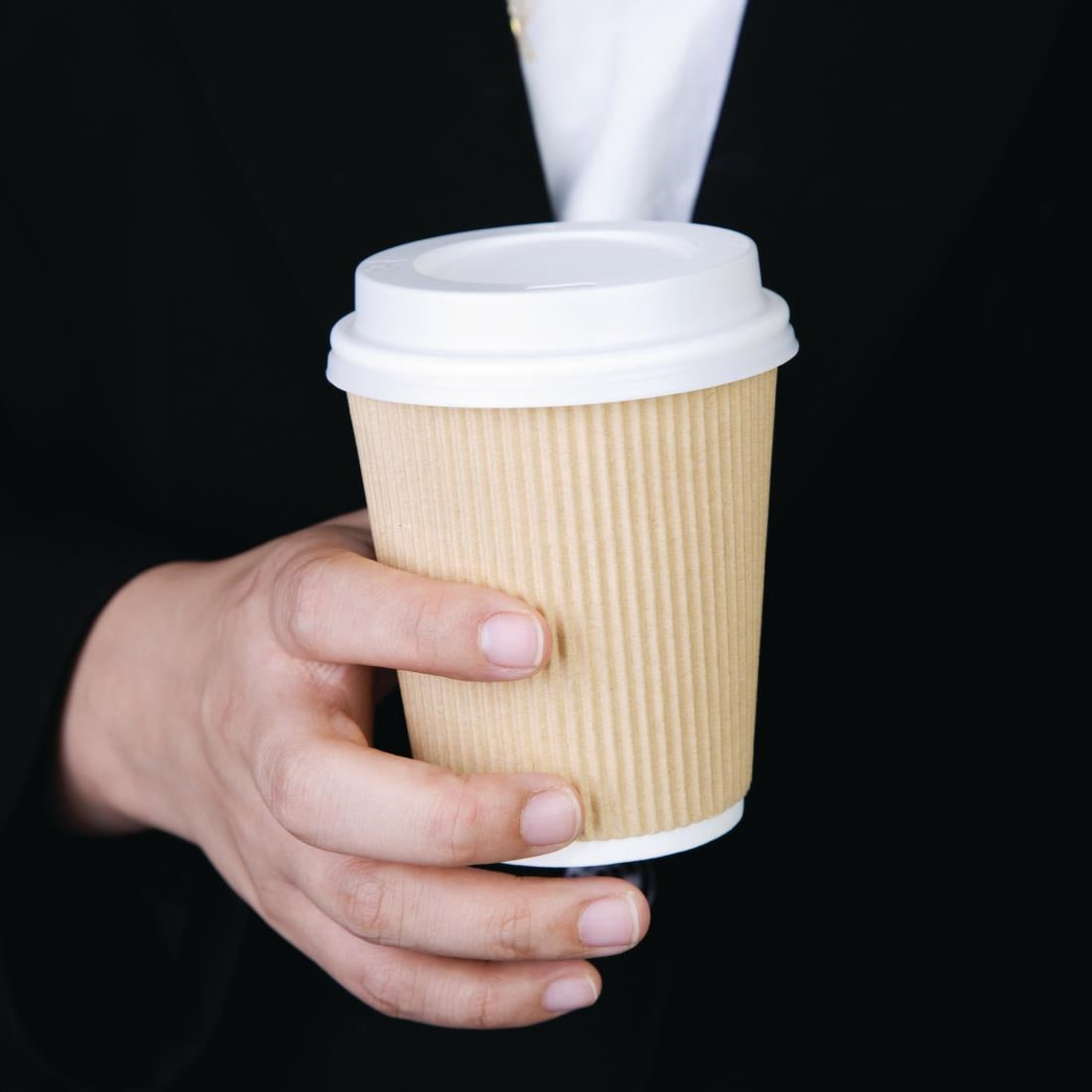 Lids for 225ml Fiesta Recyclable Takeaway Coffee Cups (Pack of 1000) - CE256