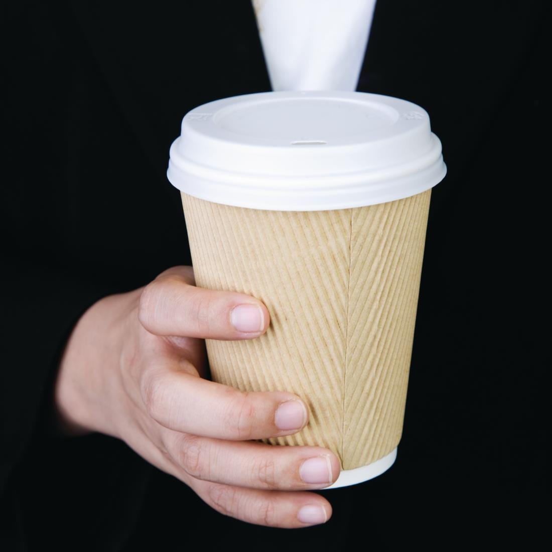 Lids for 340ml & 450ml Fiesta Recyclable Takeaway Coffee Cups (Pack of 1000) - CE257