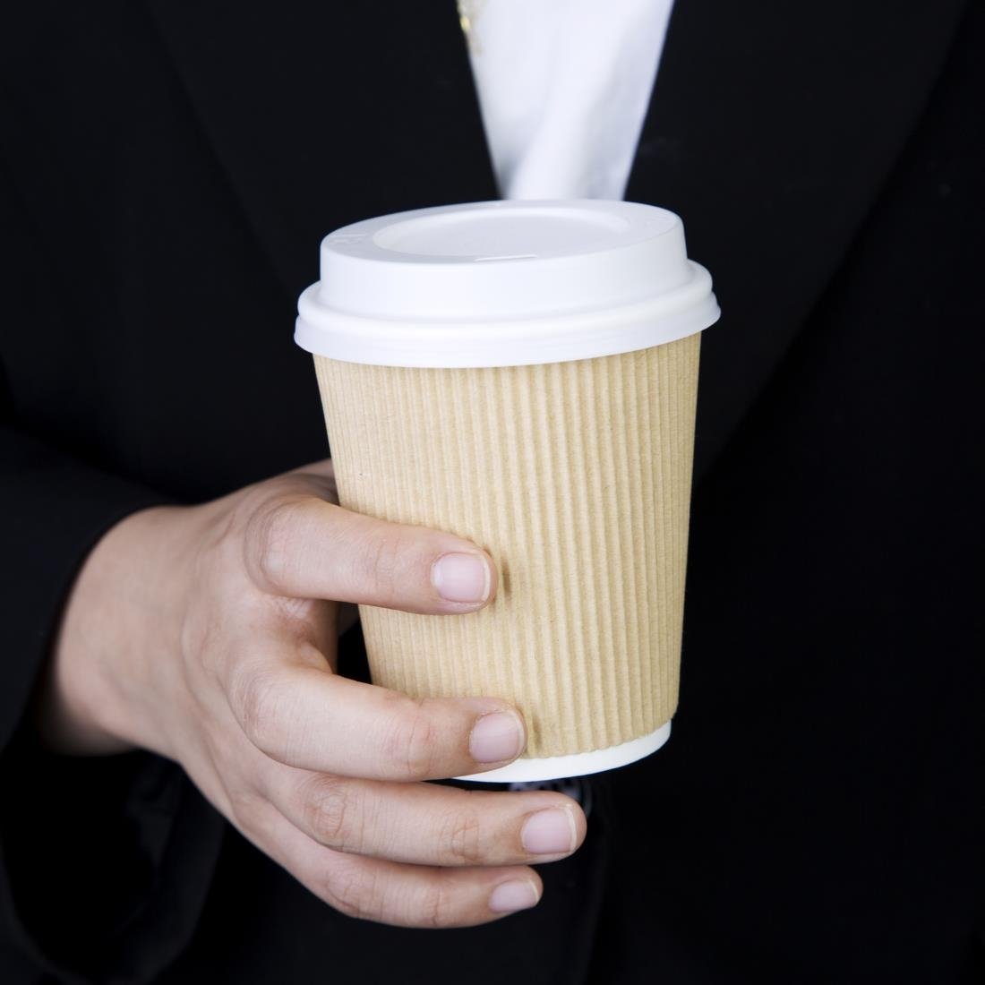 Lids for 225ml Fiesta Recyclable Takeaway Coffee Cups (Pack of 50) - CE263