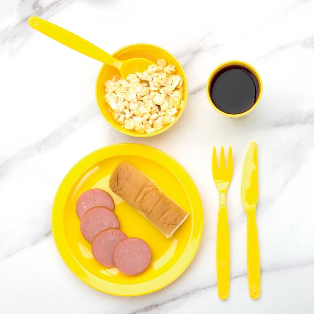 Olympia Kristallon Polycarbonate Bowls Yellow 102mm (12 Pack) - CE274