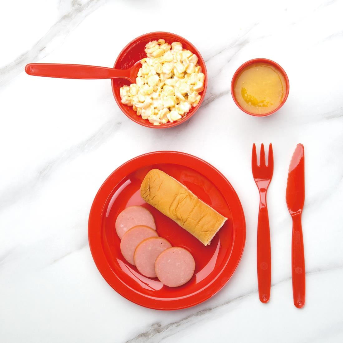 Olympia Kristallon Polycarbonate Tumblers Red 142ml (12 Pack) - CE273