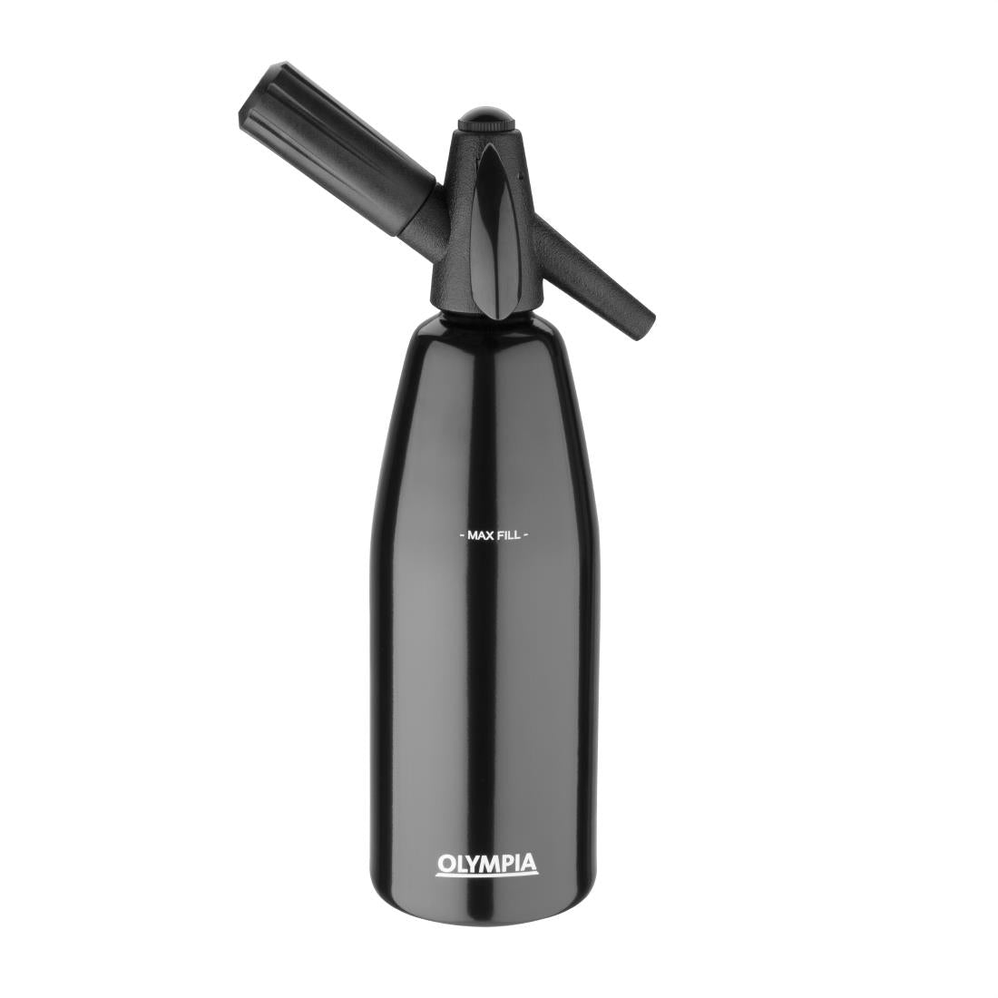 Olympia Soda Siphon Black 1Ltr - CE341