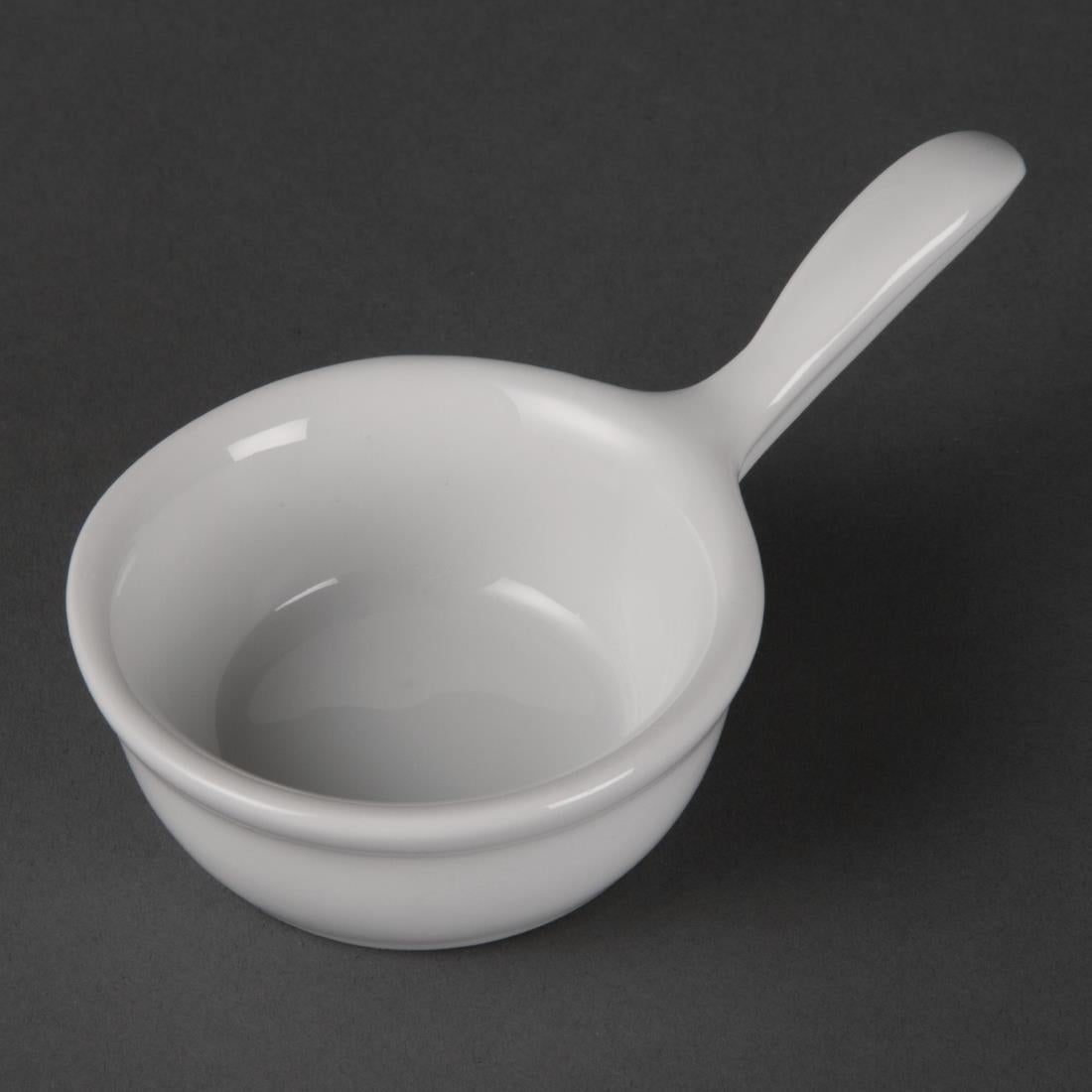 Olympia Whiteware Miniature Pan Shaped Bowls 35ml 1.2oz (12 Pack) - CE544