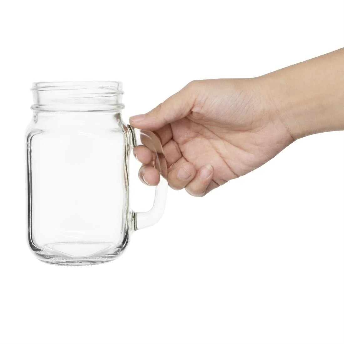 Olympia Handled Mason Jar Glasses 470ml (Pack of 12) - CE678