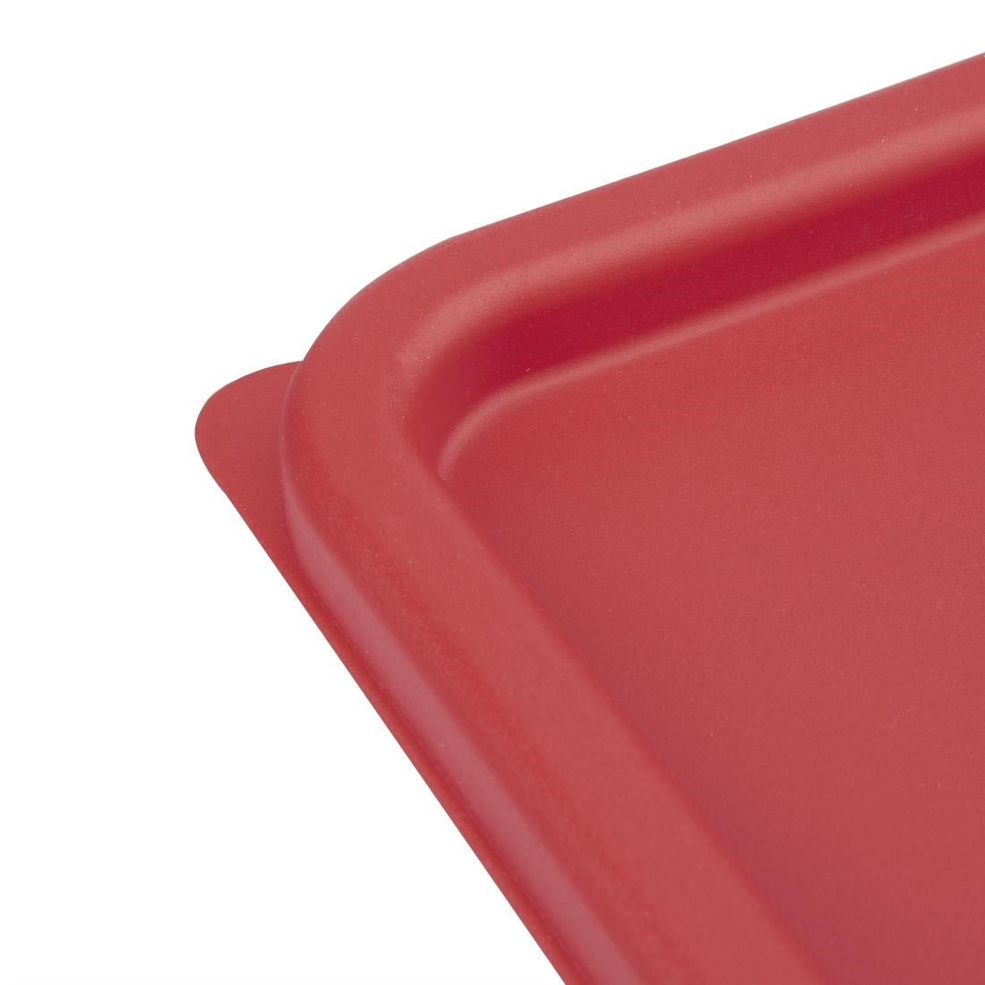 Hygiplas Red Square Food Storage Container Lid Medium - CF041