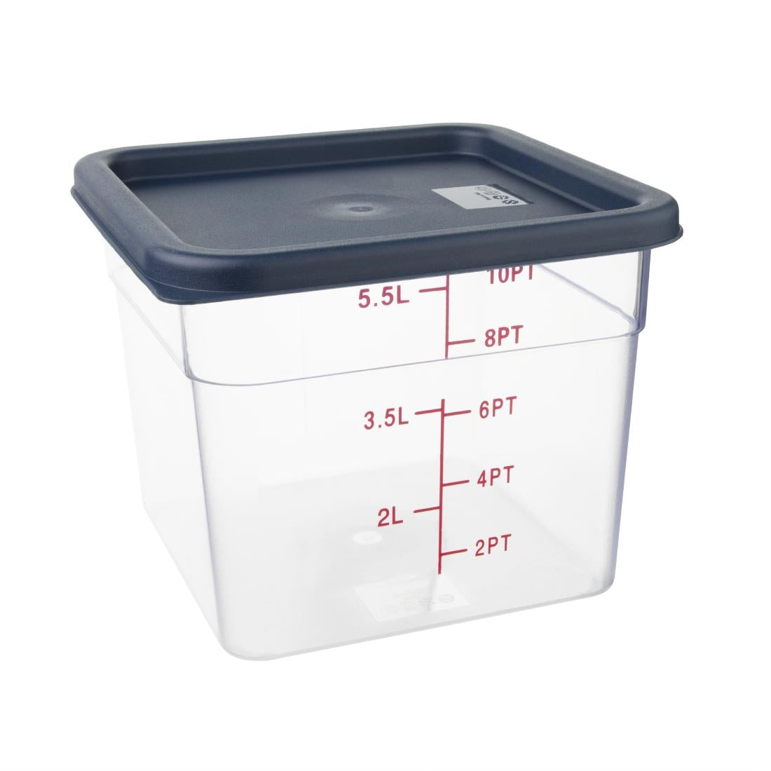 Hygiplas Blue Square Food Storage Container Lid Medium - CF044