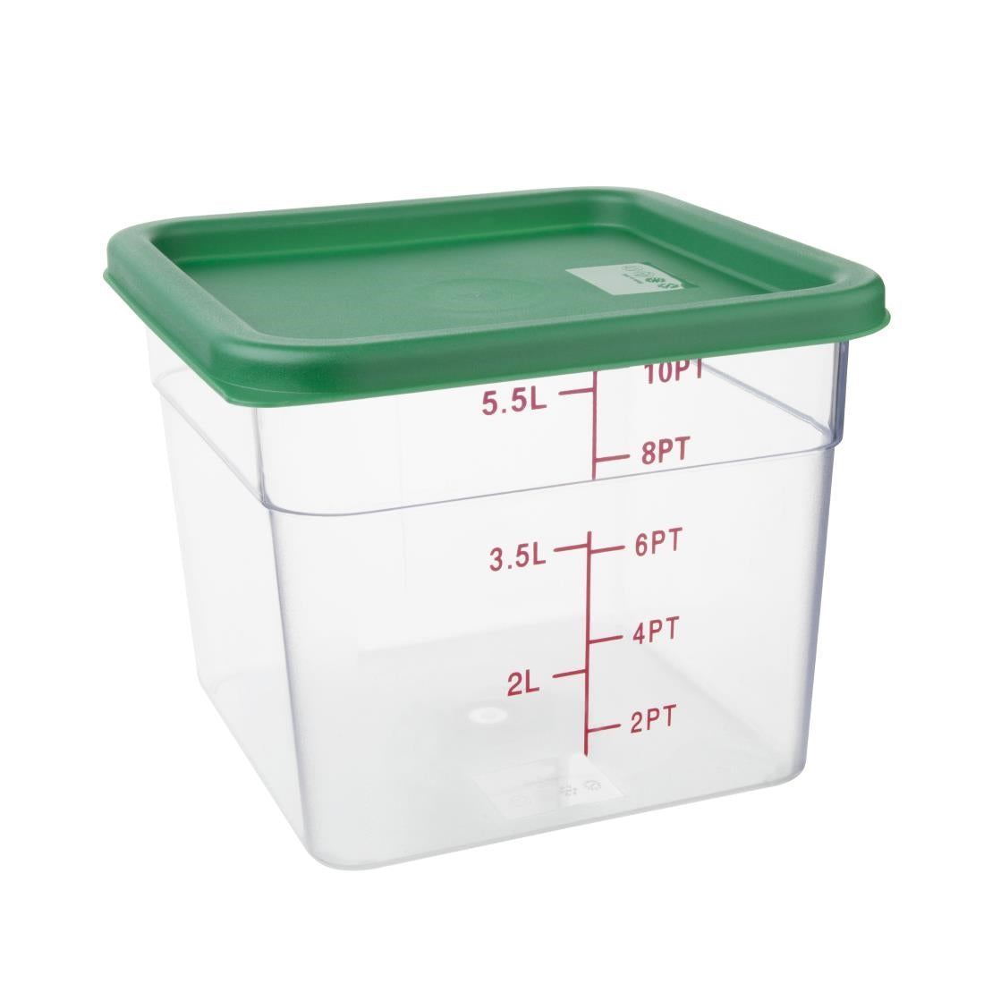 Hygiplas Green Square Food Storage Container Lid Medium - CF047