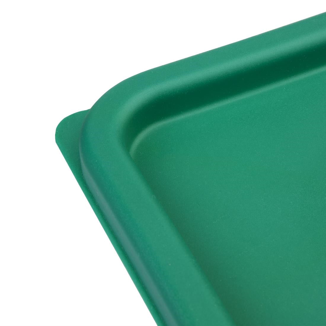 Hygiplas Green Square Food Storage Container Lid Medium - CF047