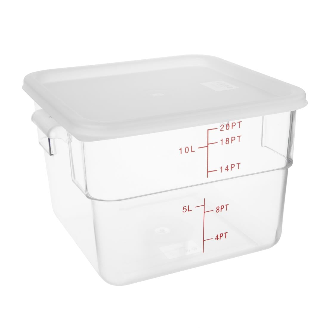 Hygiplas White Square Food Storage Container Lid Large - CF051