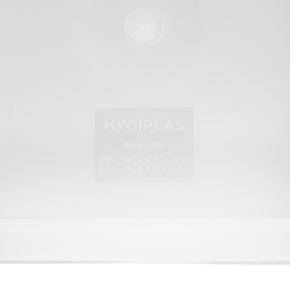 Hygiplas White Square Food Storage Container Lid Large - CF051