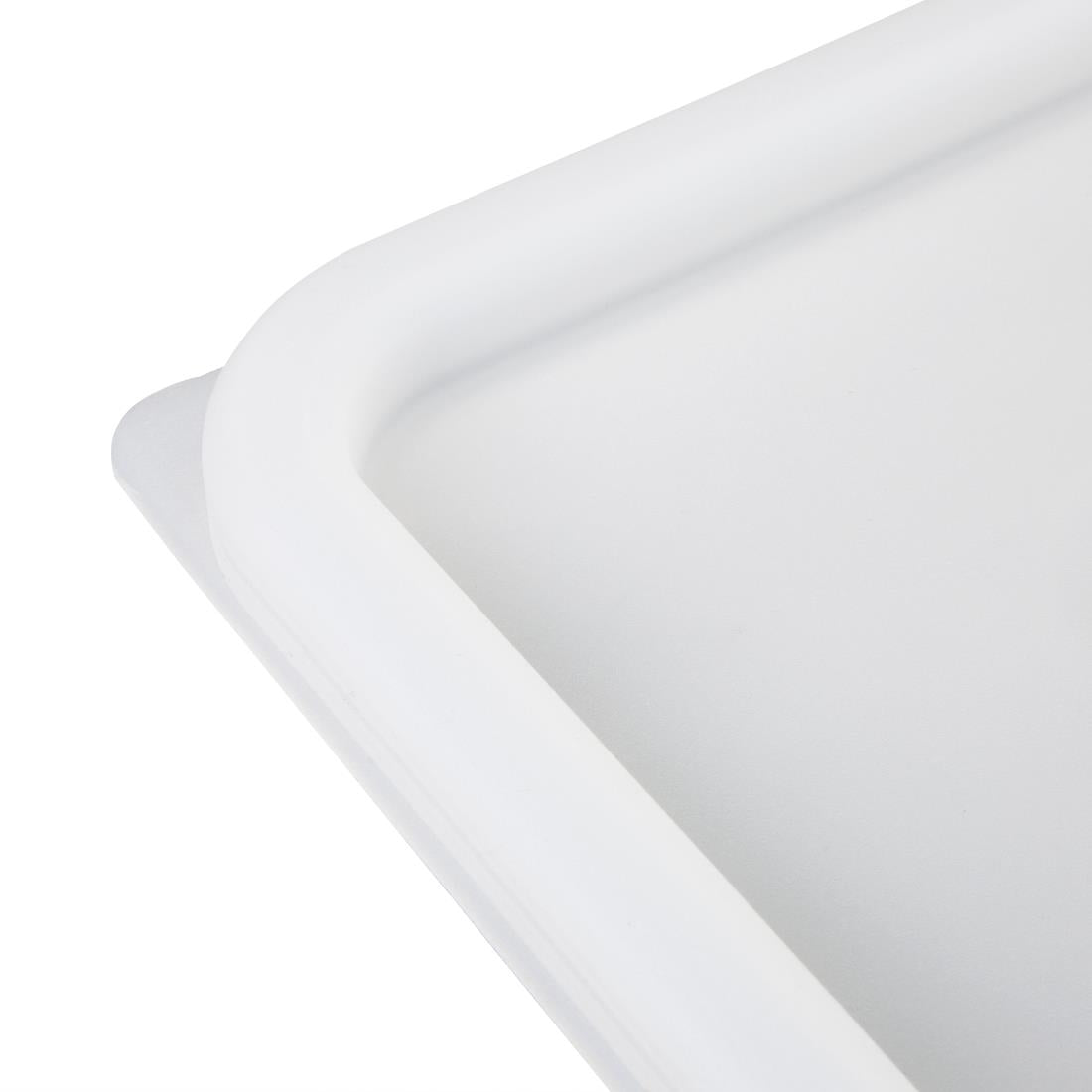 Hygiplas White Square Food Storage Container Lid Large - CF051