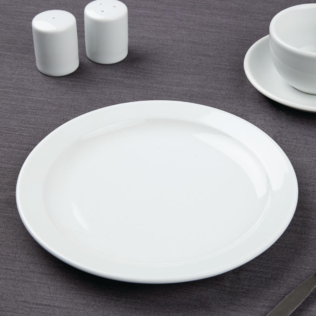 Bulk Buy Olympia Athena Narrow Rimmed Plates 226mm (36 Pack) - S753