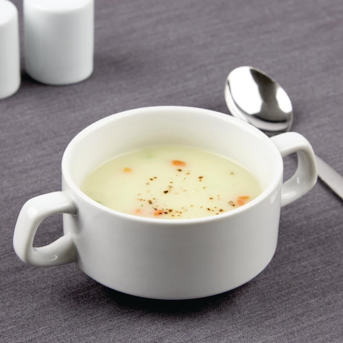 Bulk Buy Olympia Athena Stacking Soup Bowls (24 Pack) - S758