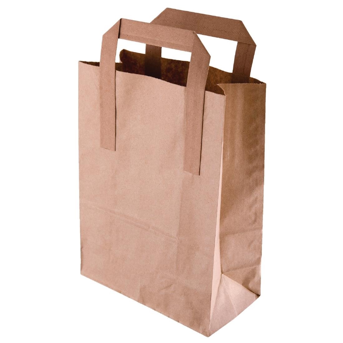 Fiesta Compostable Recycled Brown Paper Carrier Bags Large (Pack of 250) - CF592