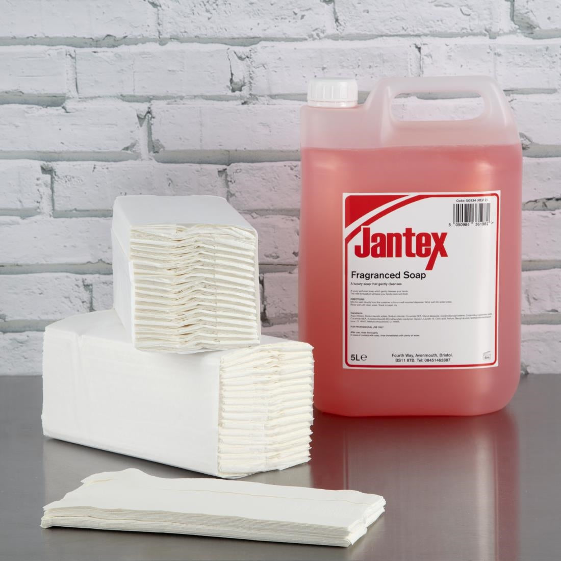 Jantex C Fold White Hand Towels - CF796