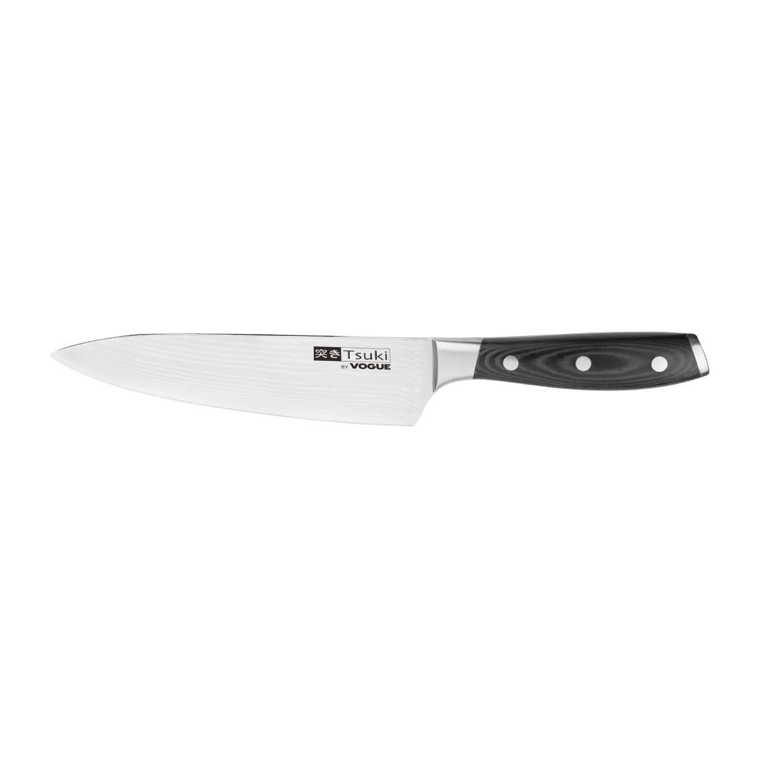 Vogue Tsuki Series 7 Chefs Knife Black 198mm - CF841