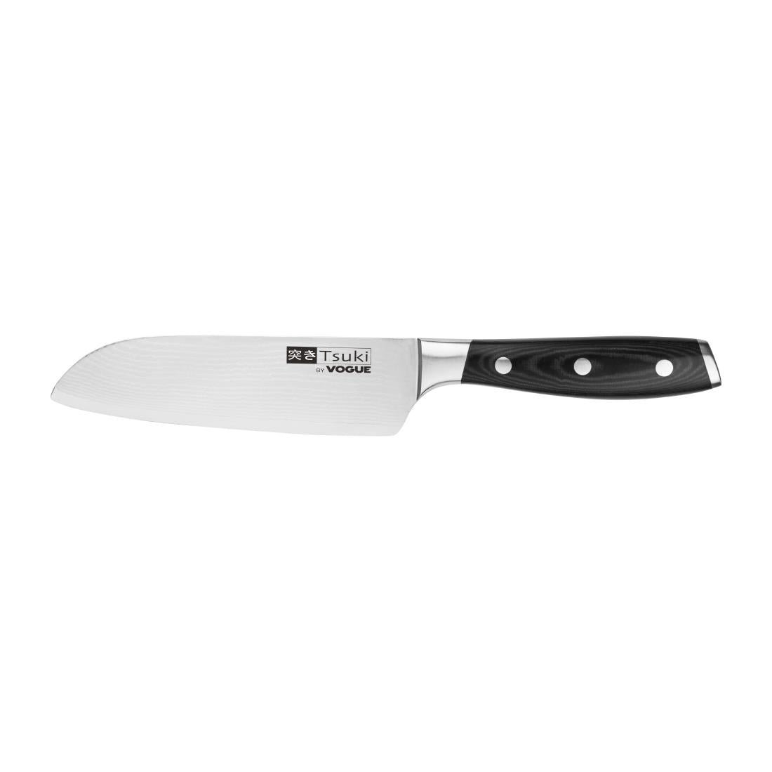 Vogue Tsuki Series 7 Santoku Knife Black 175mm - CF844