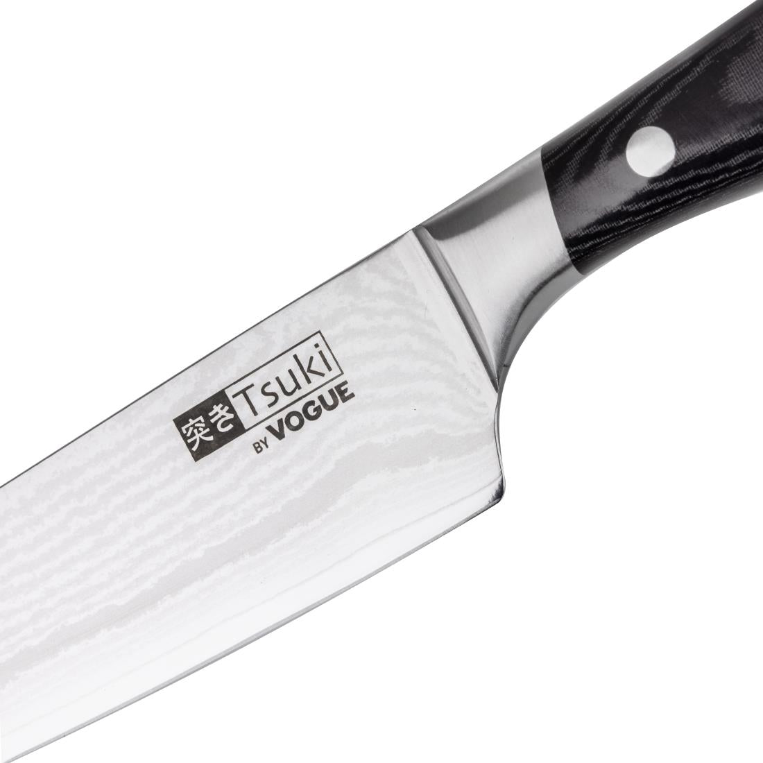 Vogue Tsuki Series 7 Santoku Knife Black 175mm - CF844