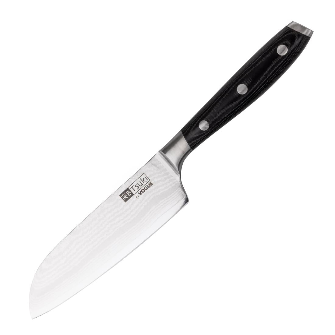 Vogue Tsuki Series 7 Santoku Knife Black 14.3cm - CF845
