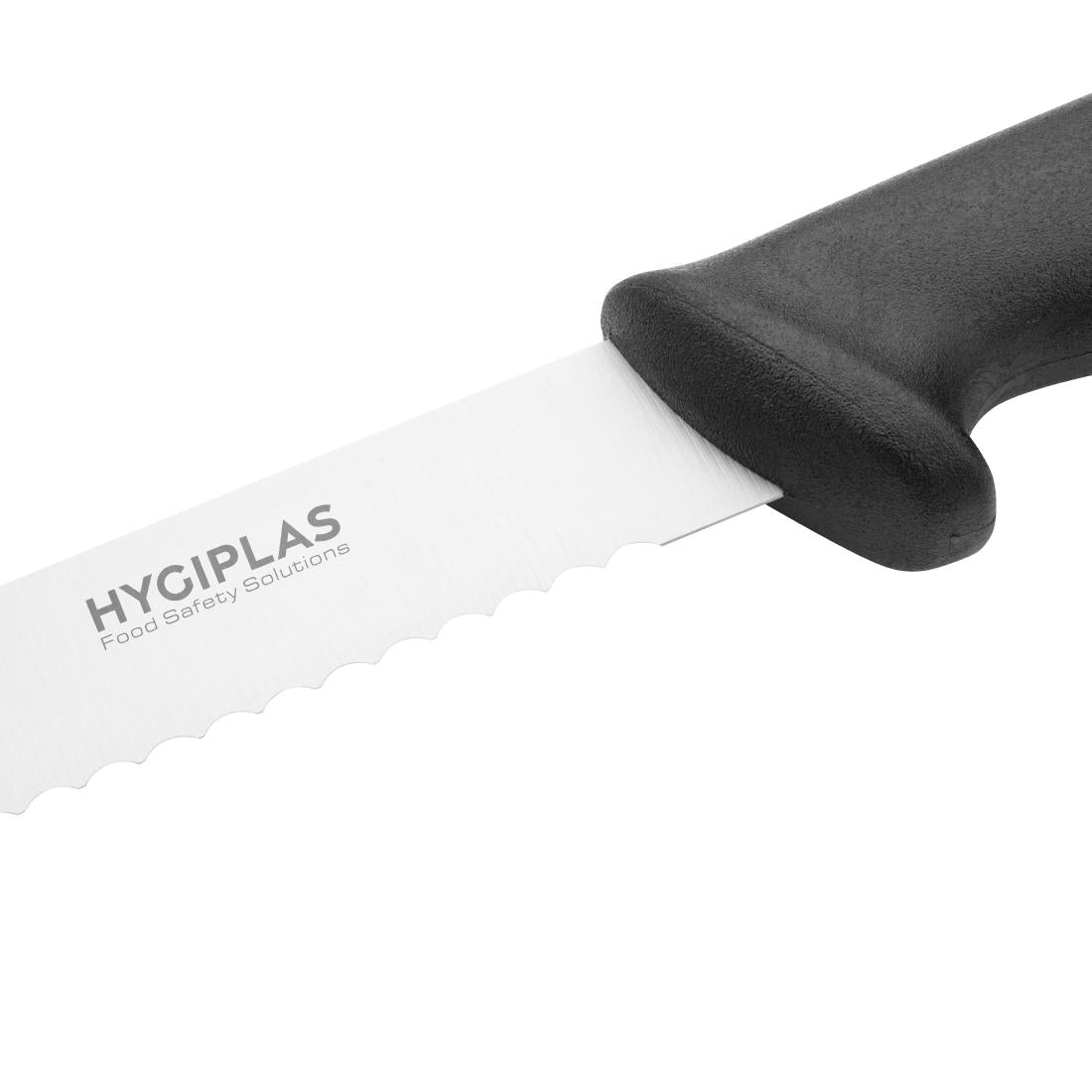 Hygiplas Serrated Pastry Knife Black 255mm - CF895
