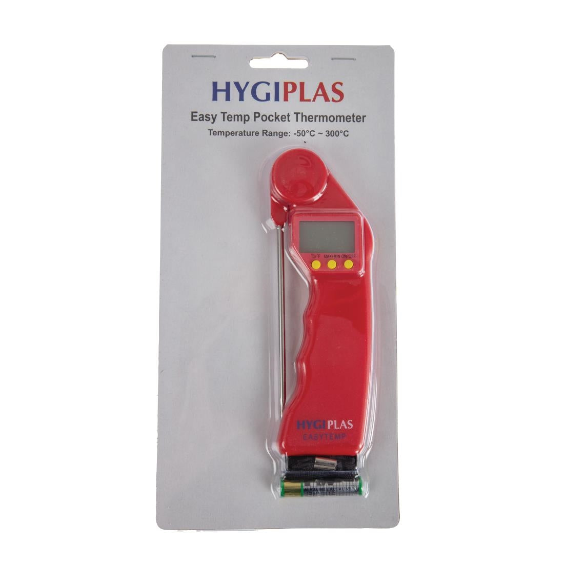 Hygiplas Easytemp Colour Coded Red Probe Thermometer - CF913