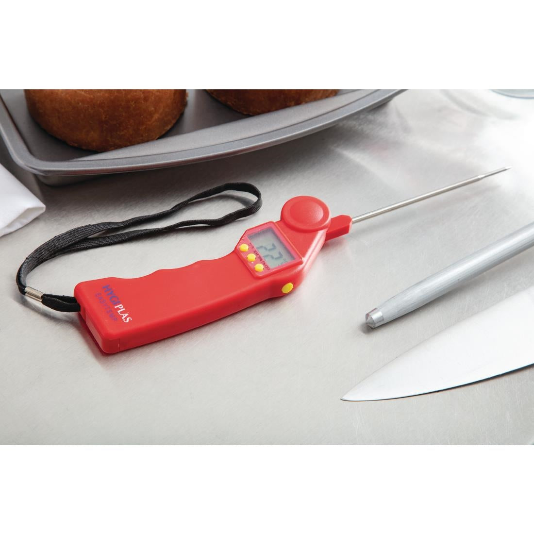 Hygiplas Easytemp Colour Coded Red Probe Thermometer - CF913