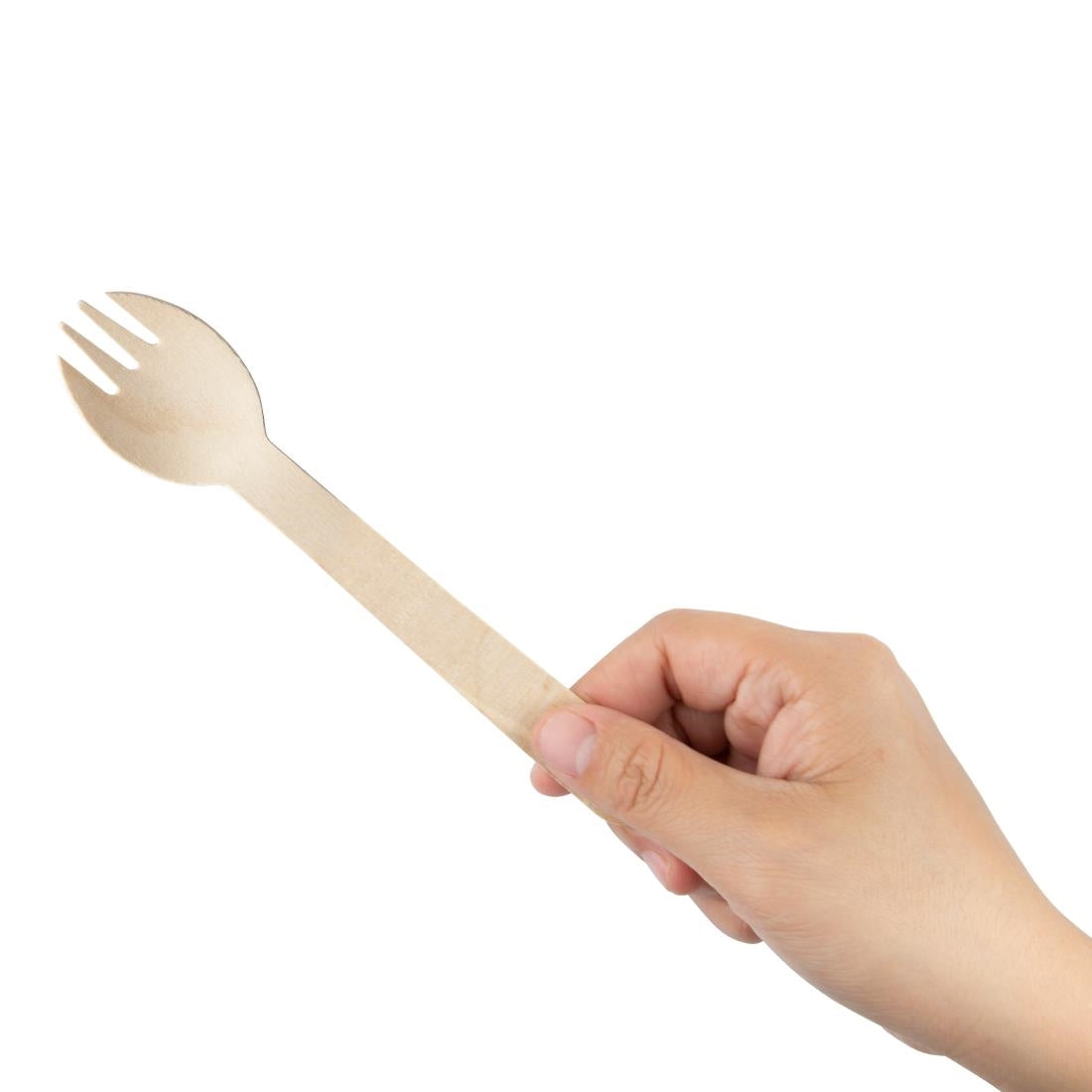 Fiesta Compostable Individually Wrapped Wooden Sporks (Pack of 500) - CH086