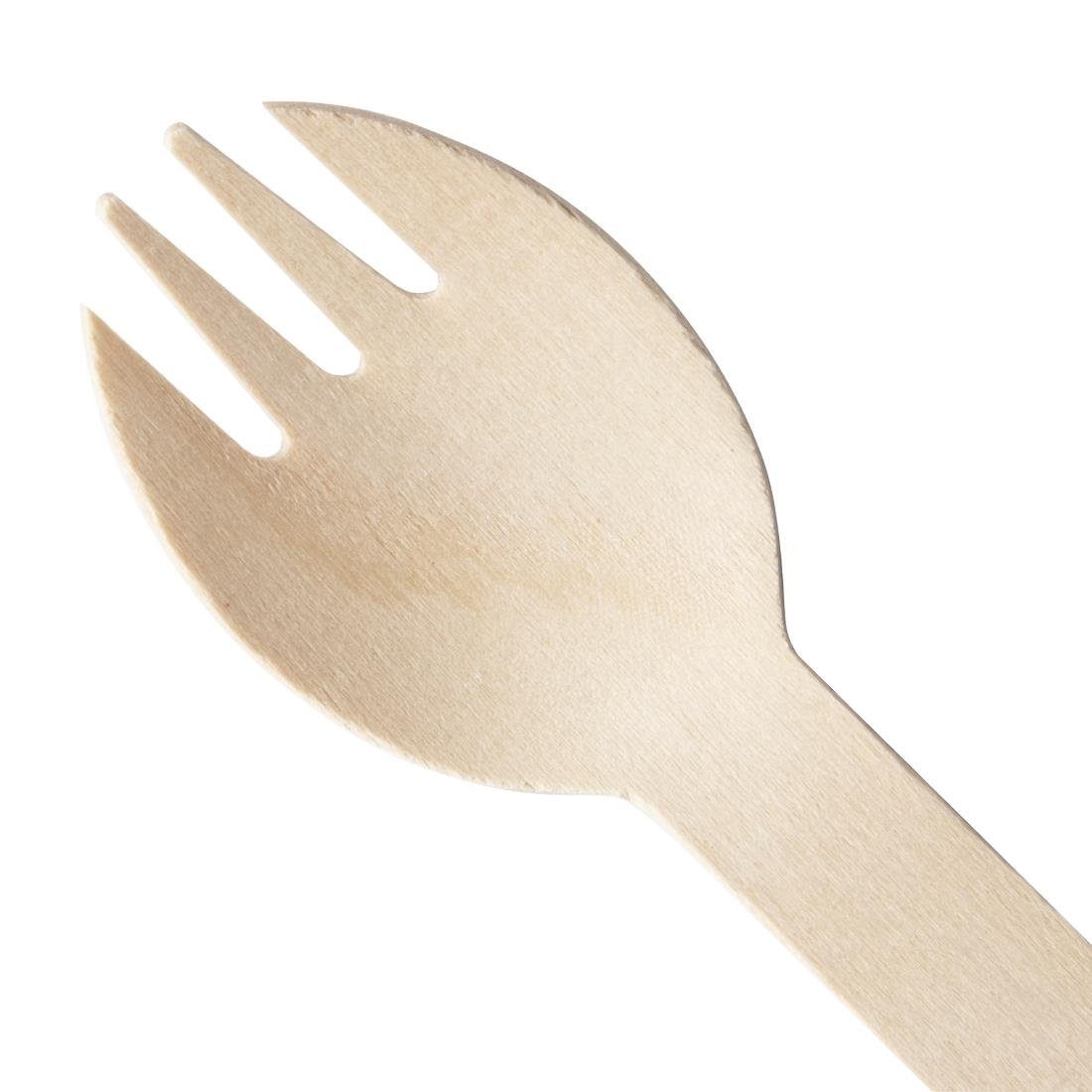 Fiesta Compostable Individually Wrapped Wooden Sporks (Pack of 500) - CH086
